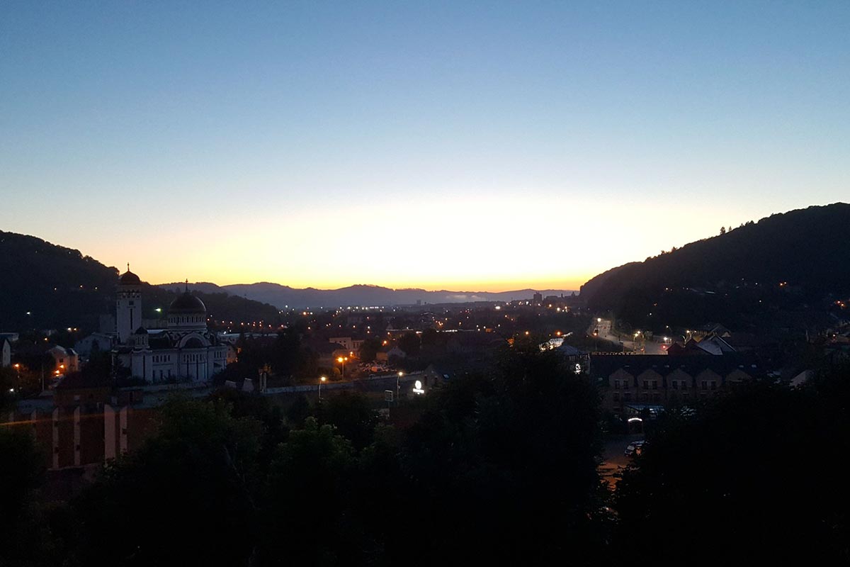 Sonnenaufgang in Sighișoara 